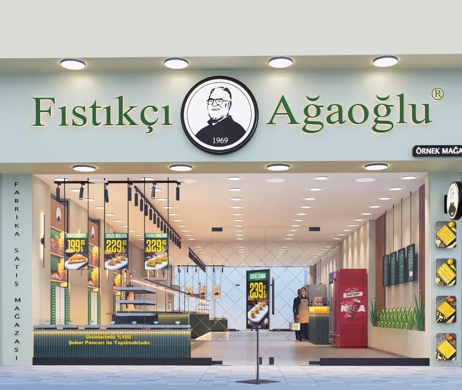Fıstıkçı Ağaoğlu mağaza ve kurumsal vitrin görünümü